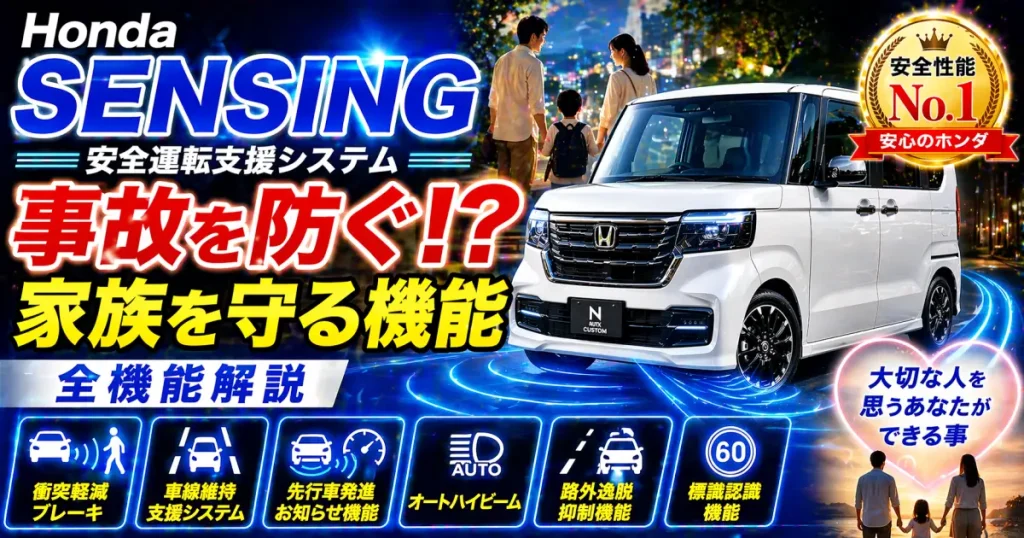 Honda SENSING 安全運転支援システム 全機能紹介。大切な人を思うあなたができる事
