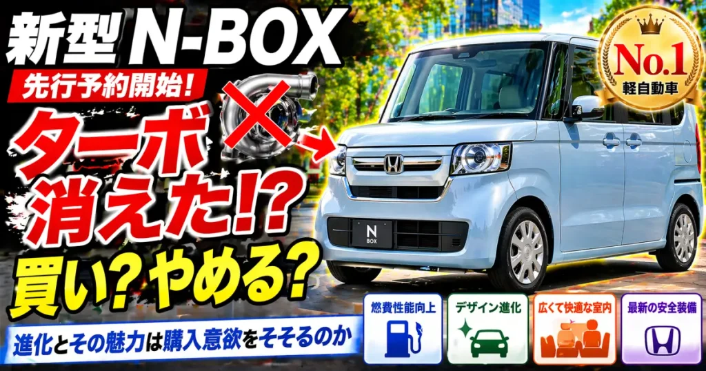 新型 N-BOX 先行予約 開始ターボ設定が無くなった「N-BOX」は買いなのか。進化とその魅力は購入意欲をそそるのか