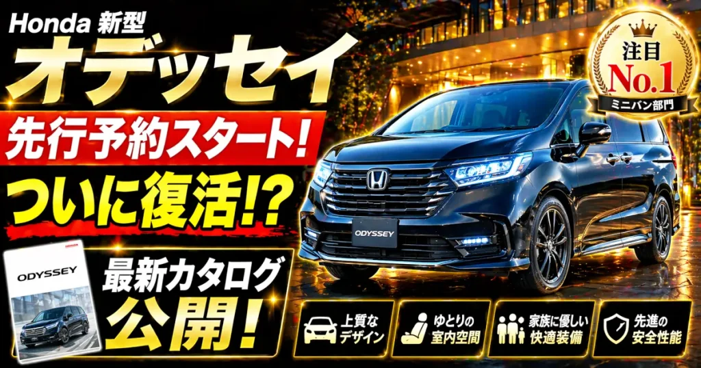 Honda 新型オデッセイ 先行予約スタート！カタログ
