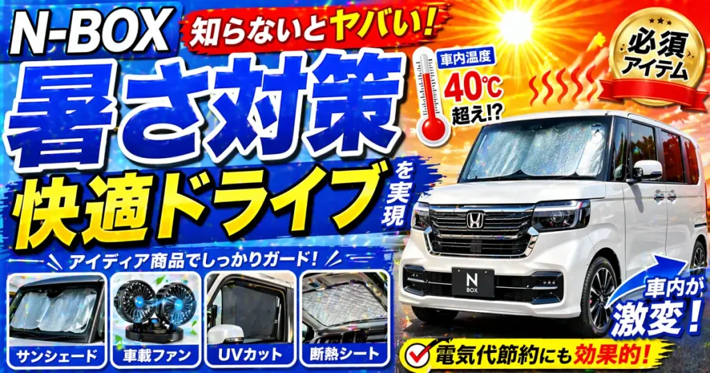 N-BOX暑さ対策アイディア商品で快適ドライブを実現