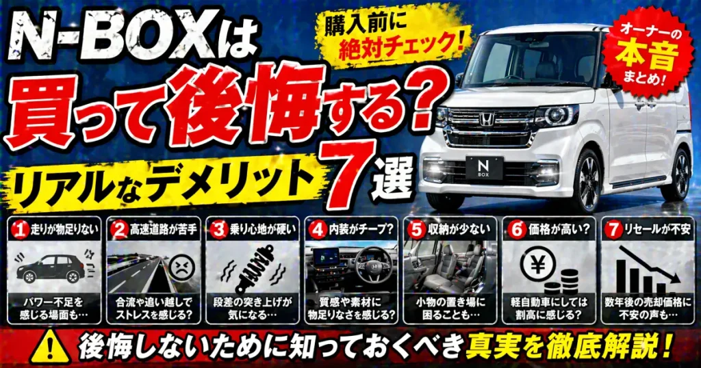N-BOXは買って後悔する？リアルなデメリット ７選
