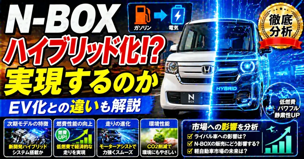 N-BOXのハイブリッド化を考える 次期モデルの特徴と市場への影響を分析