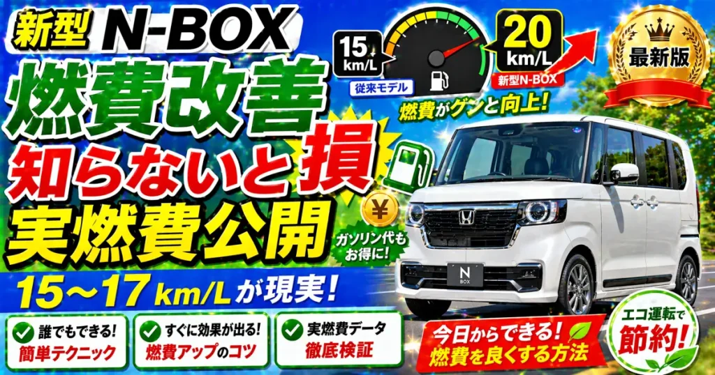 新型NｰBOX燃費改善の秘訣と実燃費データを徹底解説