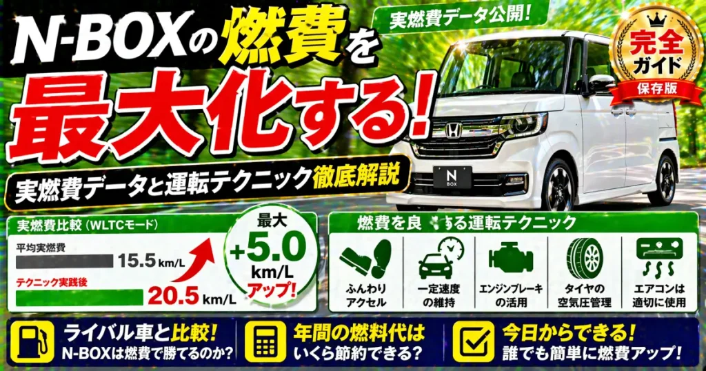 N-BOXの燃費を最大化する完全ガイド【実燃費データと運転テクニック徹底解説】
