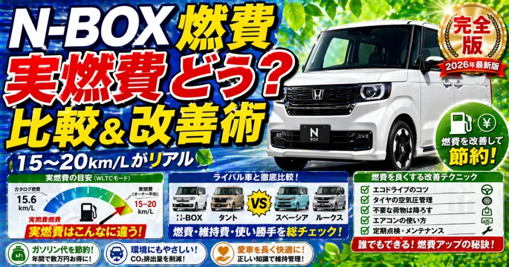 ホンダ N-BOX の燃費を徹底解説 ライバル比較・改善テクニック完全版
