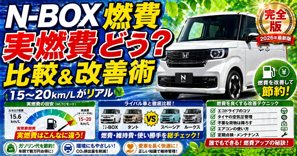 ホンダ N-BOX の燃費を徹底解説 ライバル比較・改善テクニック完全版
