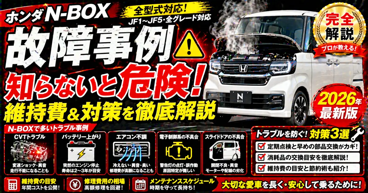 ホンダ N-BOX の故障事例と維持管理を徹底解説【2026年最新版・全型式対応】